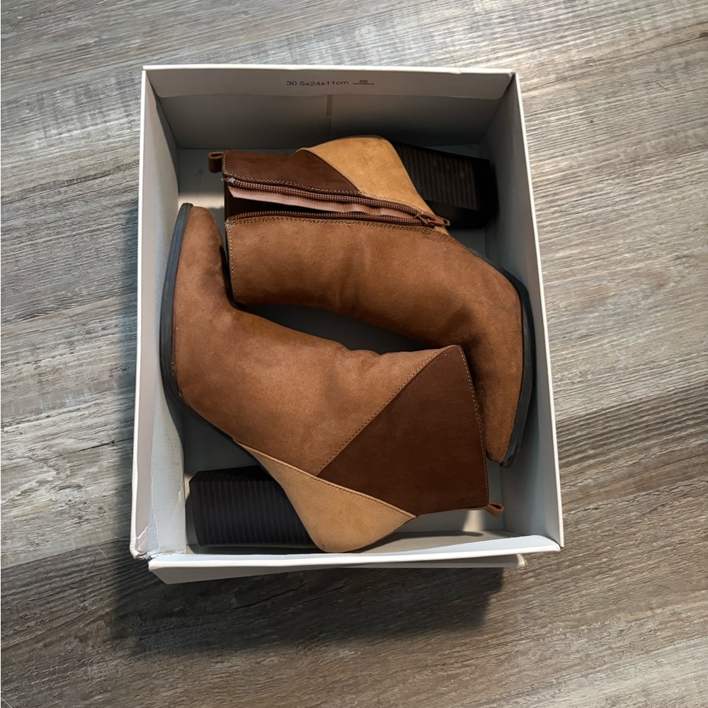 Brown Suede Ankle Boots